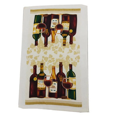 1tk 38x63cm värviline trükitud puuvillane köögirätikuga pesulapp vett imav puhastusvahend pühadekink