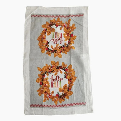 1tk 38x63cm värviline trükitud puuvillane köögirätikuga pesulapp vett imav puhastusvahend pühadekink