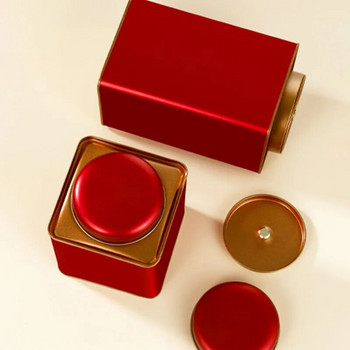 Обща тенекиена кутия за опаковане на чай Caddy Запечатани квадратни кутии Черен чай Бял чай Празни кутии