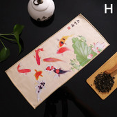 30 * 16 cm kiniškas dažytas storas arbatos rankšluostis Super sugeriantis aukščiausios klasės arbatos priedai Stalo kilimėliai Buitinė profesionali Ragtea servetėlė