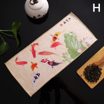 30 * 16 cm kiniškas dažytas storas arbatos rankšluostis Super sugeriantis aukščiausios klasės arbatos priedai Stalo kilimėliai Buitinė profesionali Ragtea servetėlė