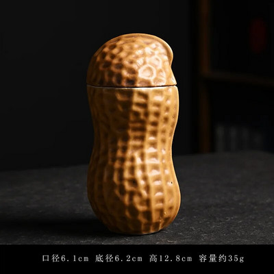 Δημιουργική απομίμηση φυστικιών κεραμικής αποθήκευσης Φορητό σφραγισμένο κουτί τσαγιού Κουζίνα καραμέλα αποξηραμένων φρούτων Διακοσμητικά αποθήκευσης καφέ Κουτί τσαγιού