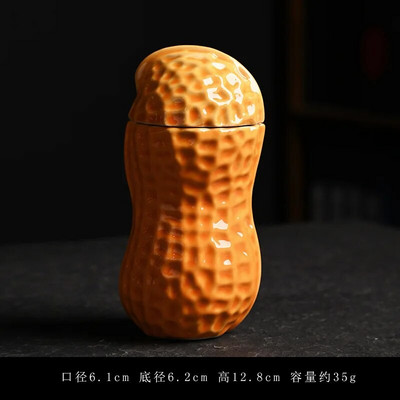 Δημιουργική απομίμηση φυστικιών κεραμικής αποθήκευσης Φορητό σφραγισμένο κουτί τσαγιού Κουζίνα καραμέλα αποξηραμένων φρούτων Διακοσμητικά αποθήκευσης καφέ Κουτί τσαγιού