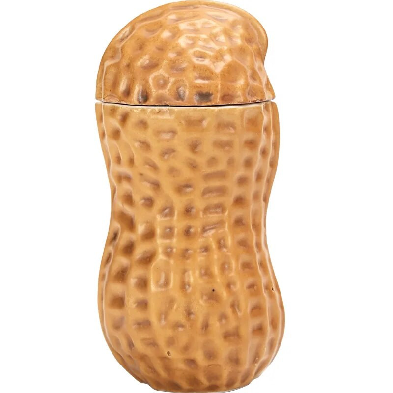 Δημιουργική απομίμηση φυστικιών κεραμικής αποθήκευσης Φορητό σφραγισμένο κουτί τσαγιού Κουζίνα καραμέλα αποξηραμένων φρούτων Διακοσμητικά αποθήκευσης καφέ Κουτί τσαγιού