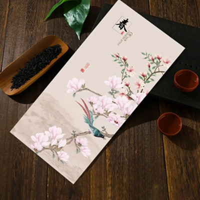 Kinų tapyba Senovinio stiliaus arbatos ceremonijos rankšluostis Guochao Zen arbatos kilimėlis sutirštintas vandenį sugeriantis dažytas arbatos audinio rankšluostis