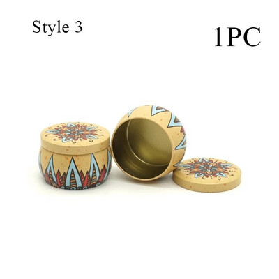 Tea Caddy Teekarp Säilituskarbid Küünlapurgid Kommid Suupisted Kohv Väike plekk Mini Kaasaskantav Retro stiilis Metallpurgid Pakend Teenõud