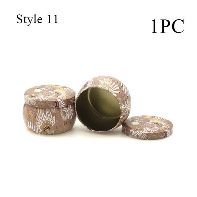 Tea Caddy Teekarp Säilituskarbid Küünlapurgid Kommid Suupisted Kohv Väike plekk Mini Kaasaskantav Retro stiilis Metallpurgid Pakend Teenõud