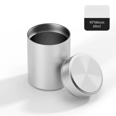 Mini cutie metalică cutie de ceai din oțel inoxidabil Container portabil de călătorie mic Borcan cu zahăr pentru cafea Organizator