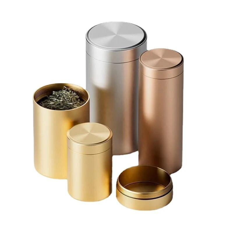 Mini cutie metalică cutie de ceai din oțel inoxidabil Container portabil de călătorie mic Borcan cu zahăr pentru cafea Organizator