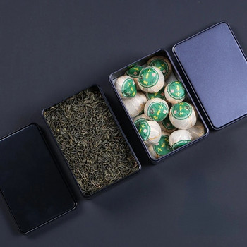 Празна кутийка за чай Тенекиена кутия Контейнери от тенекия Органайзер Опаковка за съхранение Подарък