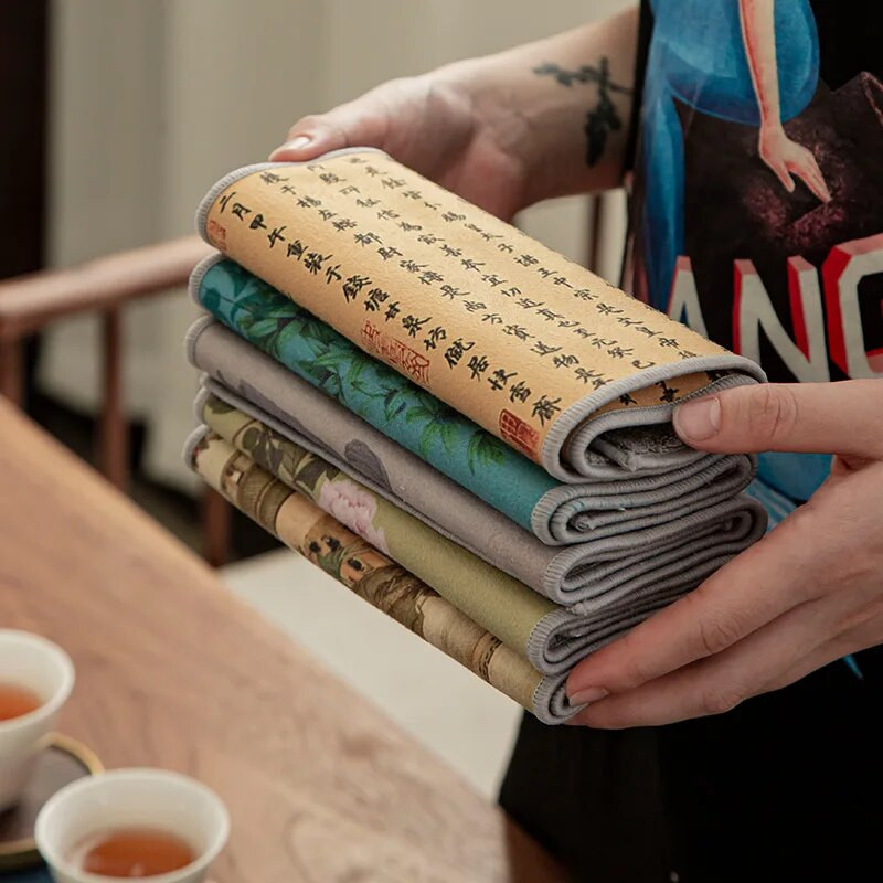 Värvitud paks teerätik üliimav teerätik Kvaliteetne teekomplekt Aksessuaarid Tõstepott käterätik Teelaud Professionaalne kalts