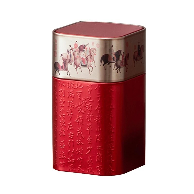 Kaasaskantavad väikesed teepakendid, karp, minitühi teepurk Vintage plekk-konteinerid Teesulgur, niiskuskindel