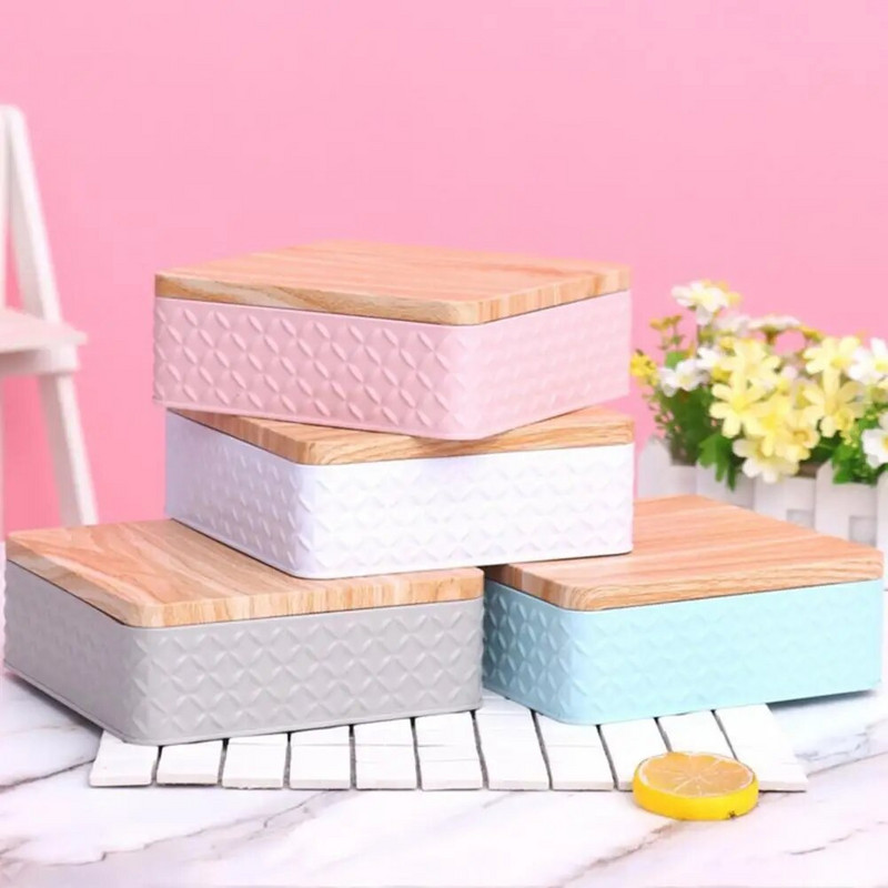 Dekoratiivne tühi rauast kast šokolaadile kaasaskantav kommihoidja Ruudukujuline pastillimustriga metallist hoiuruum kodukorrastajale