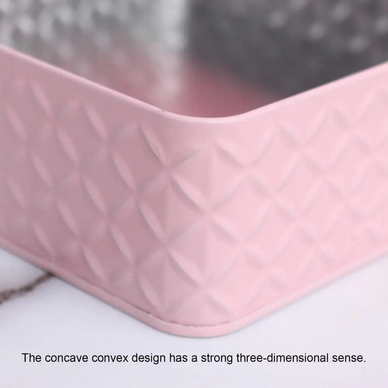 Dekoratiivne tühi rauast kast šokolaadile kaasaskantav kommihoidja Ruudukujuline pastillimustriga metallist hoiuruum kodukorrastajale