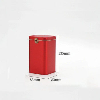 Μικρό τετράγωνο μεταλλικό κουτί τσαγιού Universal συσκευασία δώρου Σιδερένιο κουτί Δοχείο αποθήκευσης