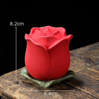 Keramička tegla za čaj Rose Tea Caddy Spremnik za pohranu Zatvoreni kanister za čaj otporan na vlagu Simulacija staklenke za pohranu cvijeća i poklopci Posude za slatkiše