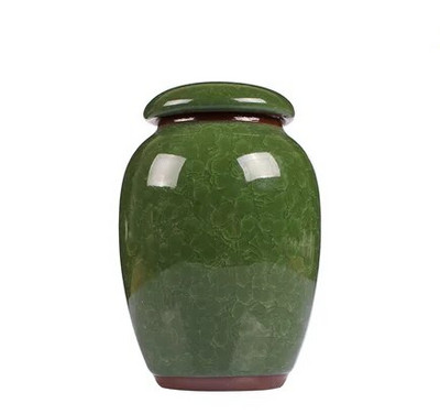 Väike kokkuvõtlik keraamiline jääpragude teekarp Mini hoiukonteinerid Teepurk, suletud teekomm Teetarvikud