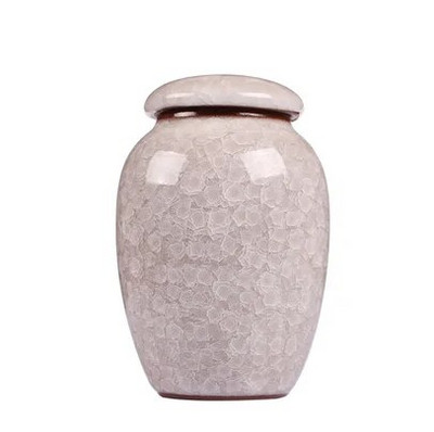 Väike kokkuvõtlik keraamiline jääpragude teekarp Mini hoiukonteinerid Teepurk, suletud teekomm Teetarvikud