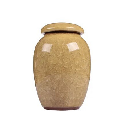 Väike kokkuvõtlik keraamiline jääpragude teekarp Mini hoiukonteinerid Teepurk, suletud teekomm Teetarvikud