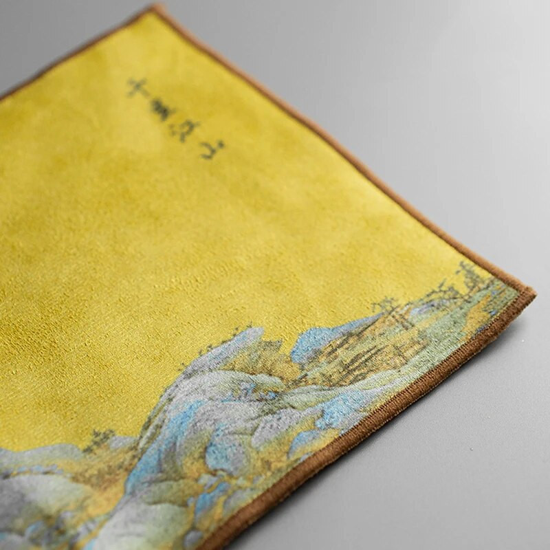 Seemisnahast teerätik majapidamises kasutatav Zen-tee laudlina matid Hiina tipptasemel teesalvrätikud imav puhastusrätik Kung fu teetarvikud