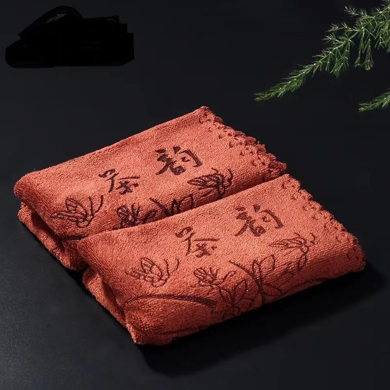 2 vnt / rinkinys Thicken Tea Servetėlės Arbatos rankšluostis Minkštas Valymas Pliušis Sugeriantis Vandenį Skudurinė audinys Stalo arbatinukas Padėkliukas arbatos rinkinys Priedai