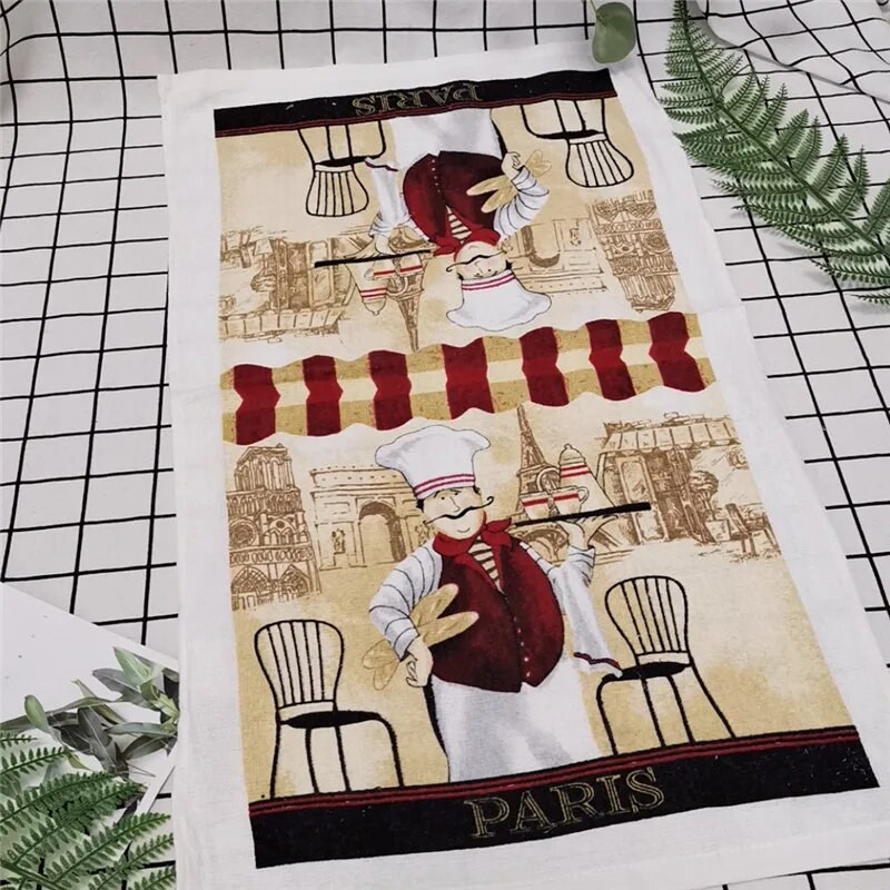 38x63cm Imprimat 100% bumbac, ceai, prosop de mână, cârpă de bucătărie, cârpă de curățare pentru uz casnic, absorbție de apă