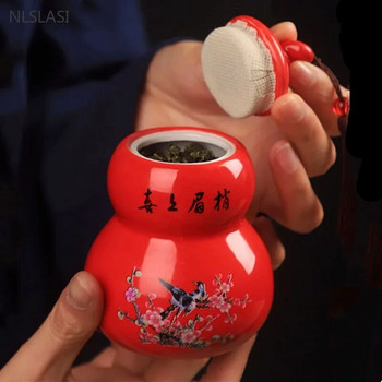 180 мл китайски керамичен буркан за съхранение на чай Pu \'er, запечатан, устойчив на влага тенекия за чай, домакински преносим контейнер за кафе, аксесоари за чай