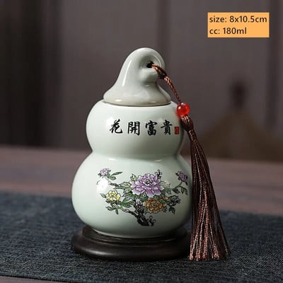 180 ml kineska keramička posuda za pohranu čaja Pu'er, zatvorena, otporna na vlagu, limenka za čaj, kućna prijenosna posuda za kavu, pribor za čaj