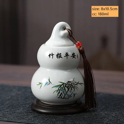 180 ml kineska keramička posuda za pohranu čaja Pu'er, zatvorena, otporna na vlagu, limenka za čaj, kućna prijenosna posuda za kavu, pribor za čaj