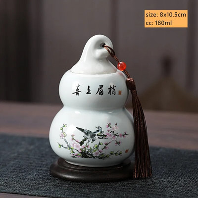 180 ml kineska keramička posuda za pohranu čaja Pu'er, zatvorena, otporna na vlagu, limenka za čaj, kućna prijenosna posuda za kavu, pribor za čaj