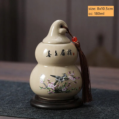 180 ml kineska keramička posuda za pohranu čaja Pu'er, zatvorena, otporna na vlagu, limenka za čaj, kućna prijenosna posuda za kavu, pribor za čaj