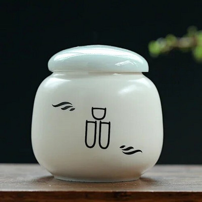 Individualus keramikinis arbatos skardinis, nešiojamasis mini arbatos indelis Kavos drėgmei atsparus stiklainis virtuvės prieskonių saugykla Arbatos rinkinio priedai namuose