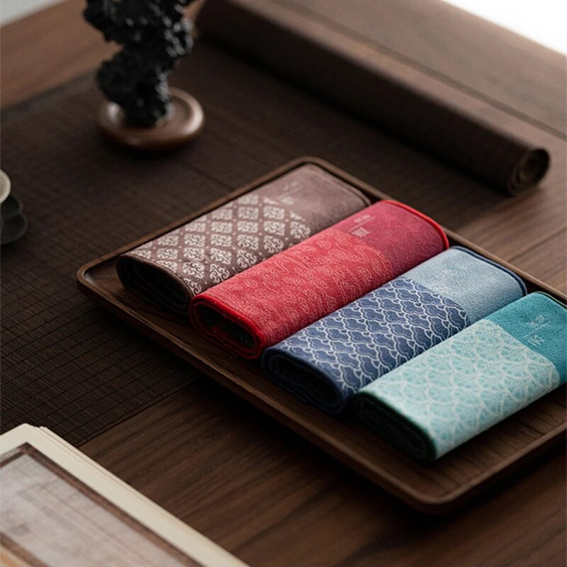 Hiina pilvepuuvillane nõudepesuriie lauasalvrätikud Teetseremoonia matt Serveerimine teerätikute tarvikud taldrikule mõeldud salvrätik