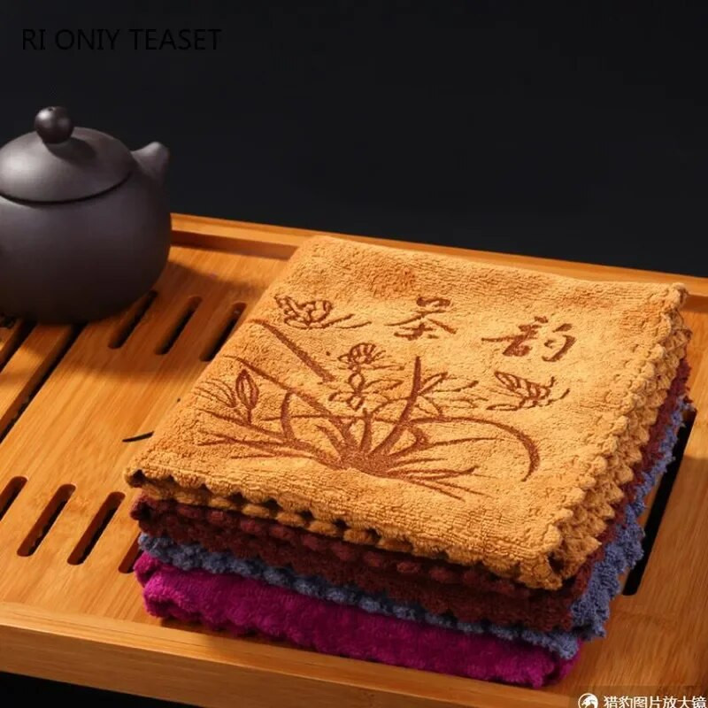 2 vnt / rinkinys Sutirštintas rankšluostis Minkštas Valymas Pliušis Sugeriantis Vandenį Skudurinė Arbatos Servetėlės Audinys Stalo arbatinukas Padėkliukas arbatos rinkinys Priedai