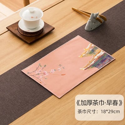 Prosop de ceai chinezesc de calitate superioară Pânză de ceai Plus Covoraș de masă absorbant pentru ceai din catifea Oală de prosop Accesorii din pânză Prosop Cadou