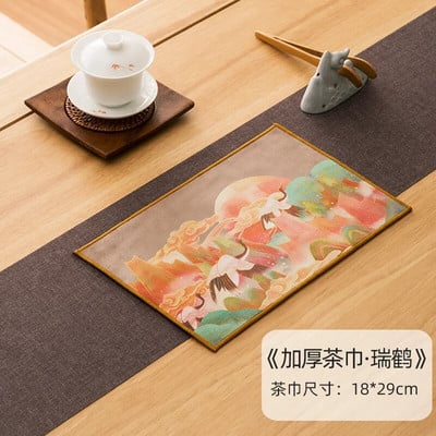 Prosop de ceai chinezesc de calitate superioară Pânză de ceai Plus Covoraș de masă absorbant pentru ceai din catifea Oală de prosop Accesorii din pânză Prosop Cadou