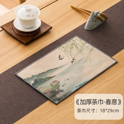 Prosop de ceai chinezesc de calitate superioară Pânză de ceai Plus Covoraș de masă absorbant pentru ceai din catifea Oală de prosop Accesorii din pânză Prosop Cadou