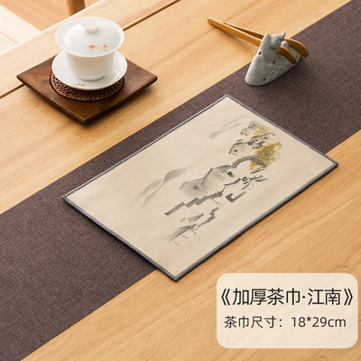 Prosop de ceai chinezesc de calitate superioară Pânză de ceai Plus Covoraș de masă absorbant pentru ceai din catifea Oală de prosop Accesorii din pânză Prosop Cadou