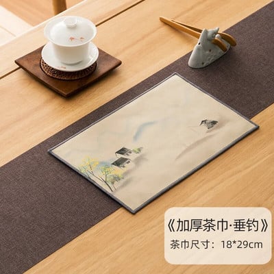 Prosop de ceai chinezesc de calitate superioară Pânză de ceai Plus Covoraș de masă absorbant pentru ceai din catifea Oală de prosop Accesorii din pânză Prosop Cadou