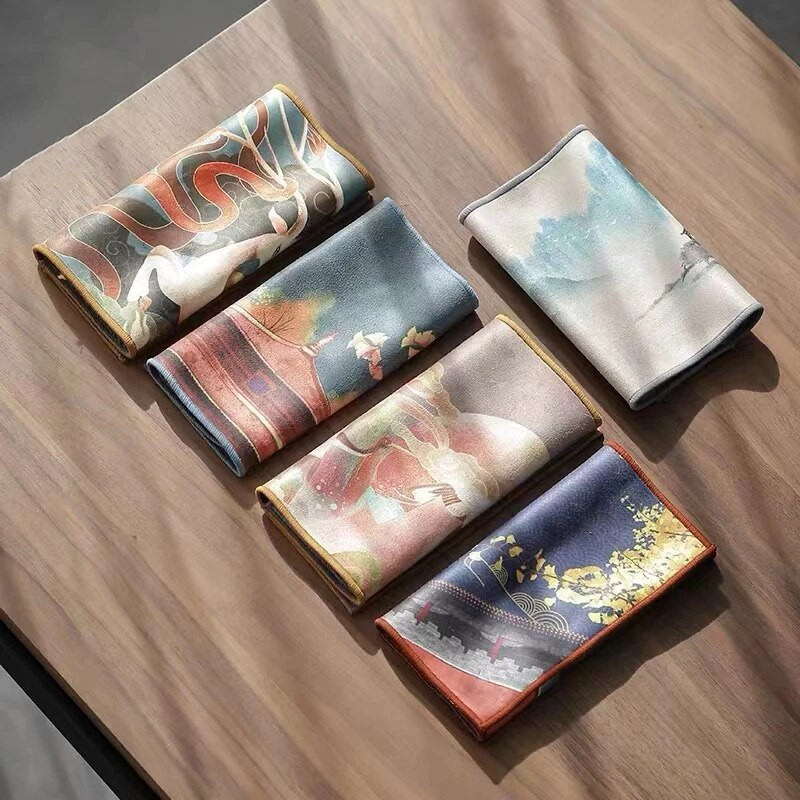 Prosop de ceai chinezesc de calitate superioară Pânză de ceai Plus Covoraș de masă absorbant pentru ceai din catifea Oală de prosop Accesorii din pânză Prosop Cadou