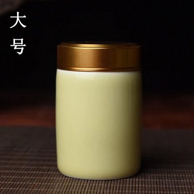 Keramička posuda za čaj s metalnim poklopcem Putna limenka za čaj Praktična mala kutija za čaj Posuda za čaj Spremnik za pohranu Organizator čaja Staklenka za slatkiše
