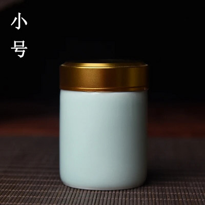 Keramička posuda za čaj s metalnim poklopcem Putna limenka za čaj Praktična mala kutija za čaj Posuda za čaj Spremnik za pohranu Organizator čaja Staklenka za slatkiše