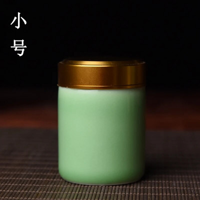 Keramička posuda za čaj s metalnim poklopcem Putna limenka za čaj Praktična mala kutija za čaj Posuda za čaj Spremnik za pohranu Organizator čaja Staklenka za slatkiše