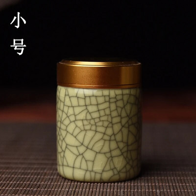 Keramička posuda za čaj s metalnim poklopcem Putna limenka za čaj Praktična mala kutija za čaj Posuda za čaj Spremnik za pohranu Organizator čaja Staklenka za slatkiše