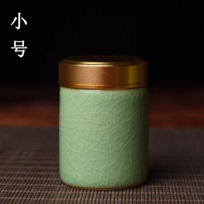 Keramička posuda za čaj s metalnim poklopcem Putna limenka za čaj Praktična mala kutija za čaj Posuda za čaj Spremnik za pohranu Organizator čaja Staklenka za slatkiše