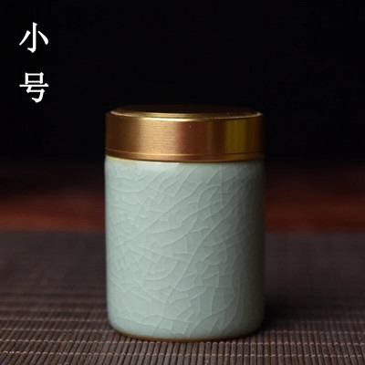 Keramička posuda za čaj s metalnim poklopcem Putna limenka za čaj Praktična mala kutija za čaj Posuda za čaj Spremnik za pohranu Organizator čaja Staklenka za slatkiše
