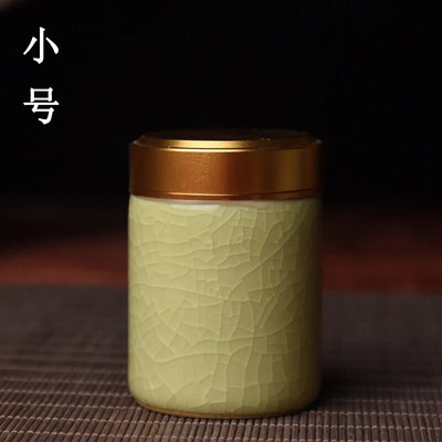 Keramička posuda za čaj s metalnim poklopcem Putna limenka za čaj Praktična mala kutija za čaj Posuda za čaj Spremnik za pohranu Organizator čaja Staklenka za slatkiše