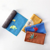 Teerätik Mikrokiust imitatsiooniga hirvenahast kahekihiline Kung Fu teekomplekt käterätikud Käsitsi maalitud paksendatud puhastuslapp köögirätik