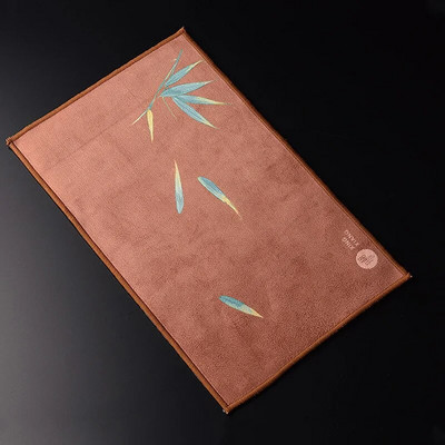 Teerätik Mikrokiust imitatsiooniga hirvenahast kahekihiline Kung Fu teekomplekt käterätikud Käsitsi maalitud paksendatud puhastuslapp köögirätik