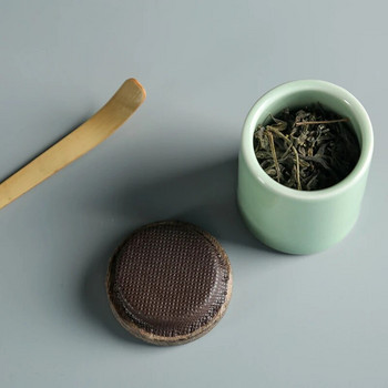 Celadon Boutique Tea Pot Μικρό φορητό Mini Tea Bot Box Ιαπωνικού τύπου Κεραμικό σφραγισμένο δοχείο Ξύλινο καπάκι Tea Warehouse Σετ τσαγιού